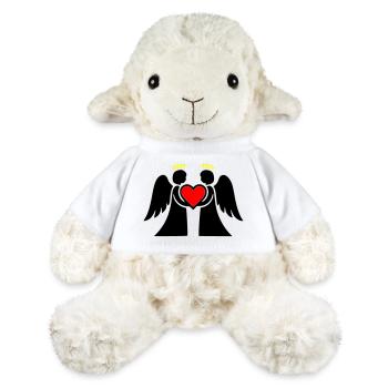 Angel couple with heart pictogram - MiniFeet® Sheep Annika - white - Front