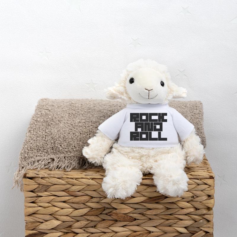 Conception de typographie rock and roll Mouton en peluche Annika MiniFeet®