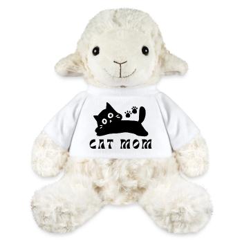 Visage de chat minimaliste - Mouton en peluche Annika MiniFeet® - blanc - Devant