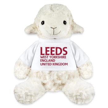 Leeds – England Lyrics Design - MiniFeet® Sheep Annika - white - Front