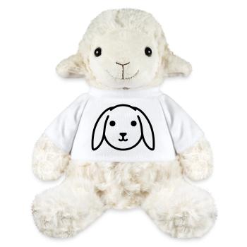 Tête de lapin en oreille tombante mignonne - Mouton en peluche Annika MiniFeet® - blanc - Devant