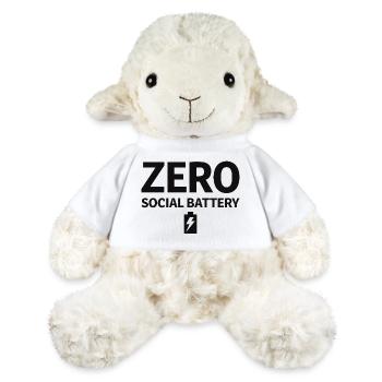  Zero Social Battery Akku Leer Introvertiert - MiniFeet® Schaf Annika - Weiß - Vorne