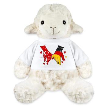 Turkey Germany Flag Holding Hands - MiniFeet® Sheep Annika - white - Front