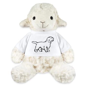 Petit Basset Griffon Vendéen - Mouton en peluche Annika MiniFeet® - blanc - Devant