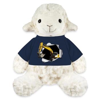 Une excavatrice fouille dans son T-shirt - Mouton en peluche Annika MiniFeet® - bleu marine - Devant