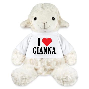 t-shirt J’adore Gianna idée cadeau t-shirt - Mouton en peluche Annika MiniFeet® - blanc - Devant