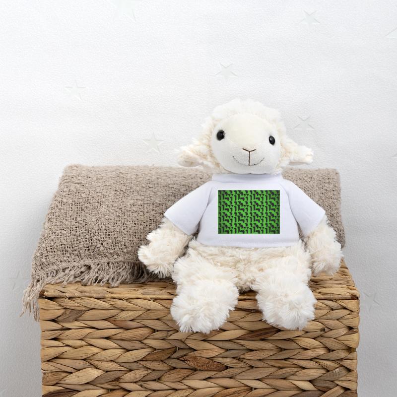 Deco pattern shapes and objects in green-black MiniFeet® Sheep Annika