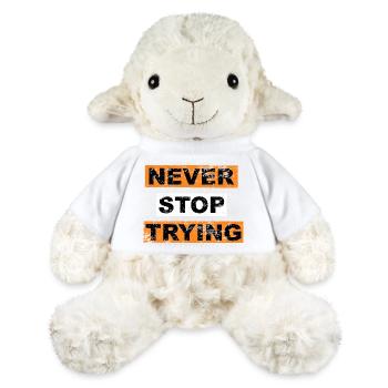 N’arrêtez jamais d’essayer de dire lettrage - Mouton en peluche Annika MiniFeet® - blanc - Devant