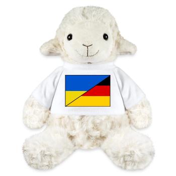 Ukraine Germany Flag, Patch - MiniFeet® Sheep Annika - white - Front