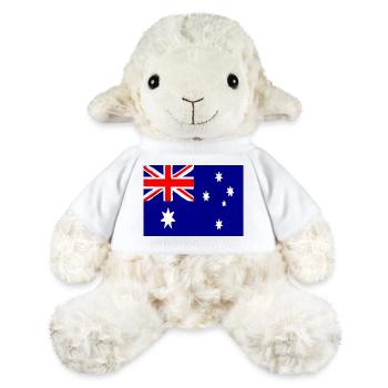 Drapeau de l’Australie – symbole de fierté et d’unité nationale - Mouton en peluche Annika MiniFeet® - blanc - Devant