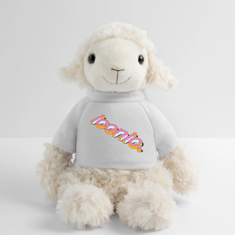 Conception de typographie 3D rétro emblématique Mouton en peluche Annika MiniFeet®