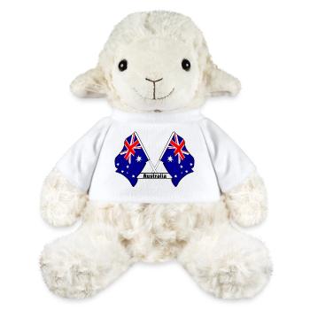 Australia Crossed Flags - MiniFeet® Sheep Annika - white - Front