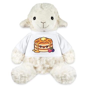 Crêpe au sirop de kawaï avec des fruits rouges - Mouton en peluche Annika MiniFeet® - blanc - Devant