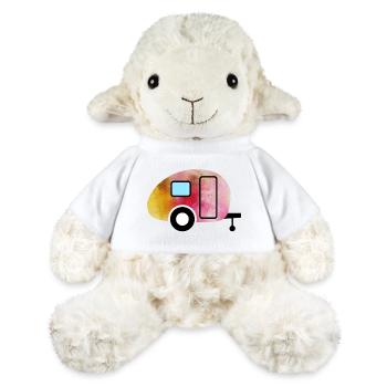 Caravan Aquarell Wohnwagen Camping - MiniFeet® Schaf Annika - Weiß - Vorne
