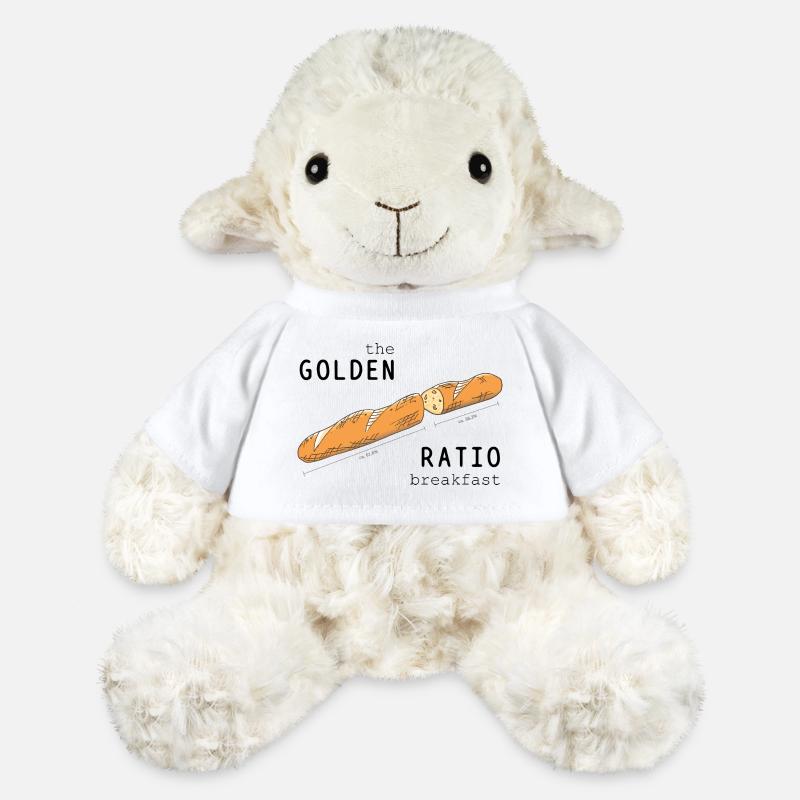 Baguette Goldener Schnitt Frühstück cooler Spruch - MiniFeet® Schaf Annika - Weiß