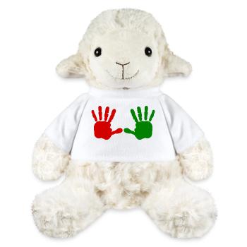Iran - Main rouge - main de sang - BLOODY HAND - Mouton en peluche Annika MiniFeet® - blanc - Devant