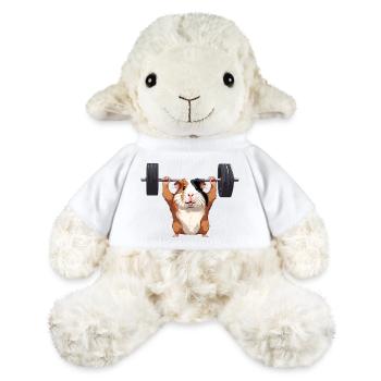 Meerschweinchen beim Kraftsport - MiniFeet® Schaf Annika - Weiß - Vorne