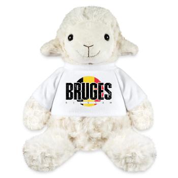 Sunburst Glyph in Red Yellow - MiniFeet® Sheep Annika - white - Front