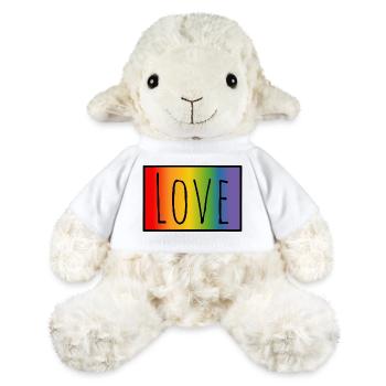 CSD Tshirt Regenbogen Love - MiniFeet® Sheep Annika - white - Front