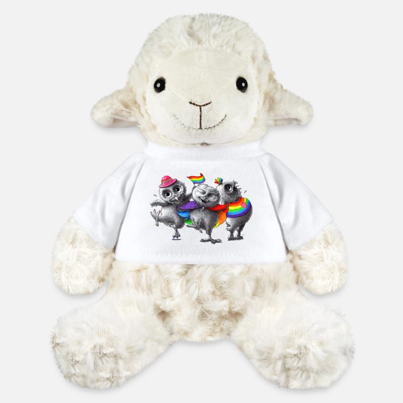 Happy Dancing Pride Owls - MiniFeet® Sheep Annika - white