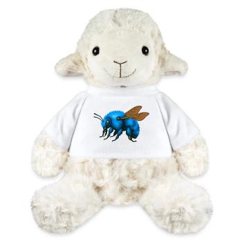 Blaue Hummel links - MiniFeet® Schaf Annika - Weiß - Vorne
