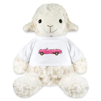 Retro Vintage Pink Convertible Car - MiniFeet® Sheep Annika - white - Front