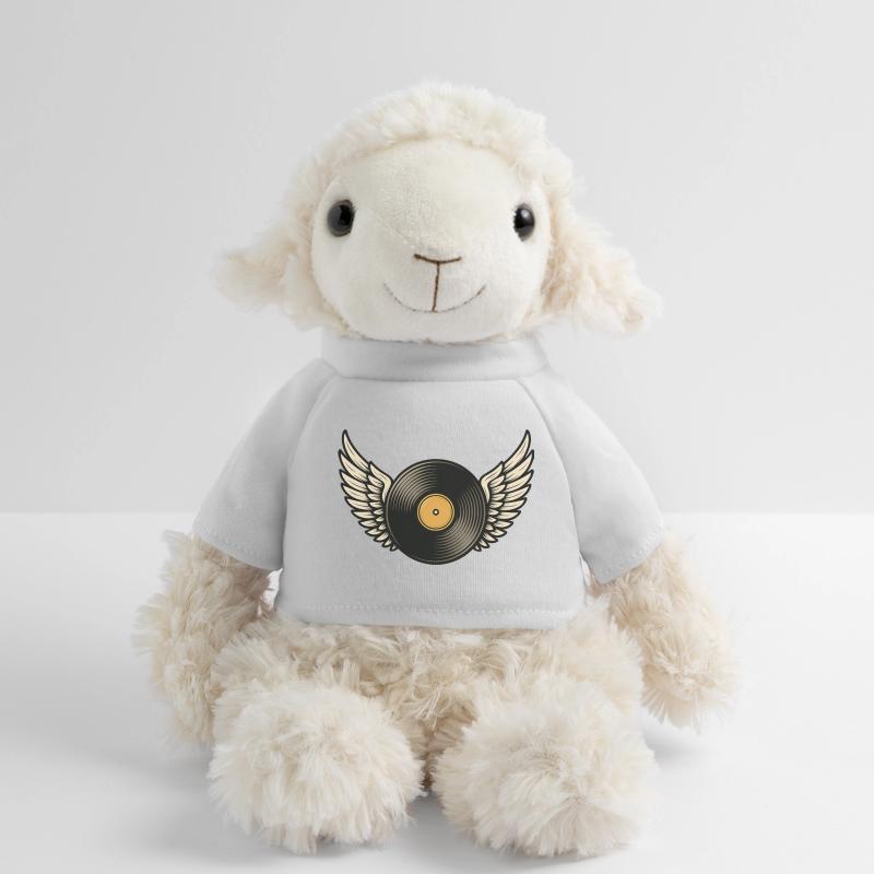 Disque vinyle avec piano à queue | Conception d’ailes en vinyle Mouton en peluche Annika MiniFeet®