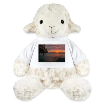 Sunrise Saltburn Pier at Quiet Shore - MiniFeet® Sheep Annika - white - Front