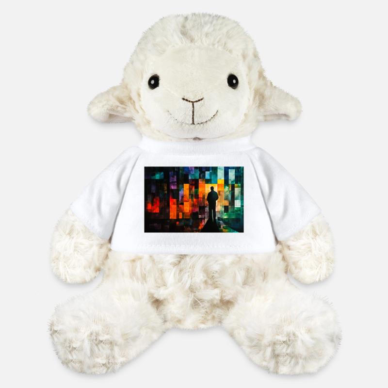 Color Mosaic Shadow Path - MiniFeet® Sheep Annika - white