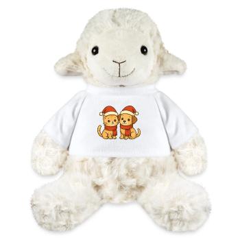 Duo de Noël Amis de compagnie - Mouton en peluche Annika MiniFeet® - blanc - Devant