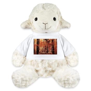 Forêt d'automne en rouge - Mouton en peluche Annika MiniFeet® - blanc - Devant