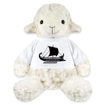 Navire de guerre grec - Mouton en peluche Annika MiniFeet® - blanc - Devant