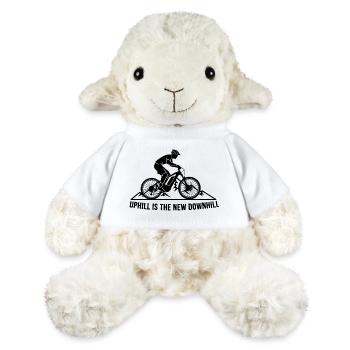 Minimal Cycle Silhouette Over Hills - MiniFeet® Sheep Annika - white - Front