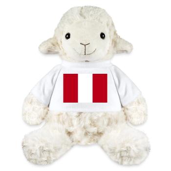 Peru National Flag - MiniFeet® Sheep Annika - white - Front