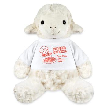 Pizza box cat - Pizzeria Gattoria (red) - MiniFeet® Sheep Annika - white - Front