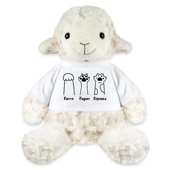 Jeu de Patte: Pierre, Papier, Ciseaux - Mouton en peluche Annika MiniFeet® - blanc - Devant