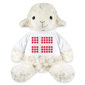 Dansk dannebrog stikdåse 1.1 - Mouton en peluche Annika MiniFeet® - blanc - Devant
