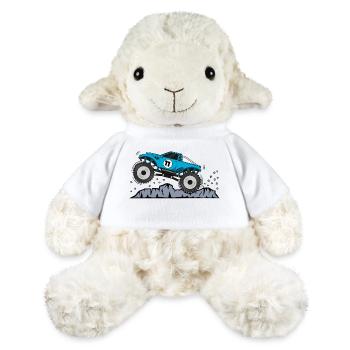 Monster Truck Birthday 11 Turquoise - MiniFeet® Sheep Annika - white - Front