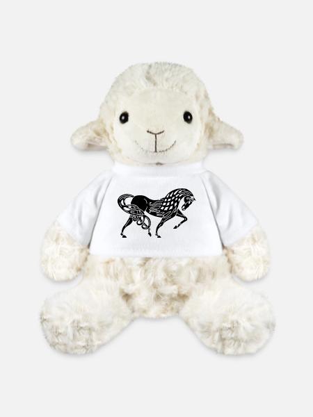 Schwarzes keltisches Pferd - MiniFeet® Schaf Annika - Weiß