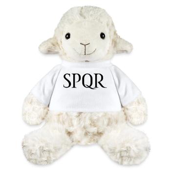 SPQR lettrage vecteur foncé - Mouton en peluche Annika MiniFeet® - blanc - Devant