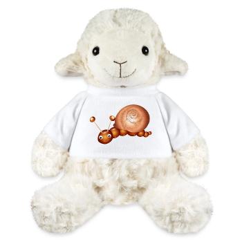 Niedliche Kastanien-Schnecke–Kindheit & Bastelspaß - MiniFeet® Schaf Annika - Weiß - Vorne