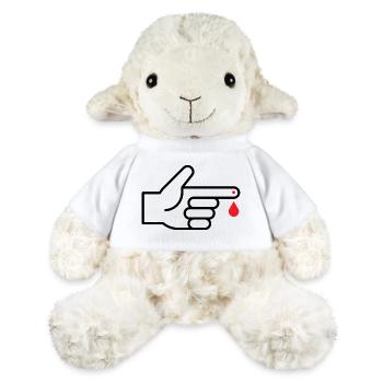 Blutzuckermessung, Blutzucker, Bluttest - MiniFeet® Schaf Annika - Weiß - Vorne