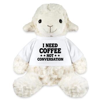 I Need Coffee Not Conversation – Morgenmuffel - MiniFeet® Schaf Annika - Weiß - Vorne