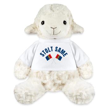 Stolzer Sámi – Kreuzende Fahnen - MiniFeet® Schaf Annika - Weiß - Vorne