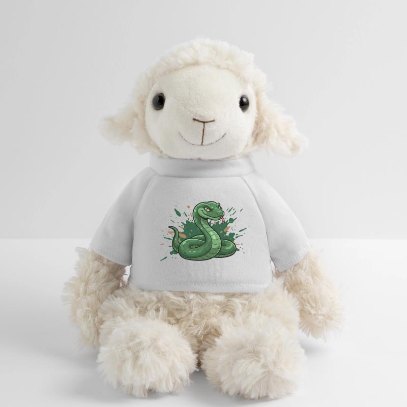 Serpent de dessin animé vert avec éclaboussures Mouton en peluche Annika MiniFeet®