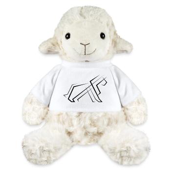 Löwe abstrakte Kunst Minimalismus Motiv Symbol - MiniFeet® Schaf Annika - Weiß - Vorne