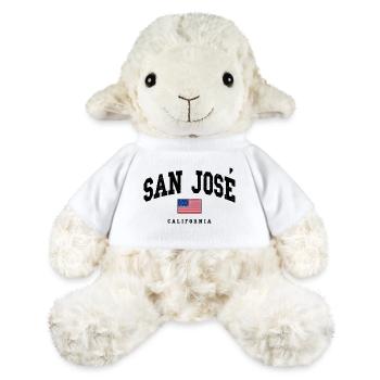 San José Kalifornien USA Flaggenmotiv - MiniFeet® Schaf Annika - Weiß - Vorne