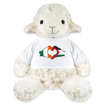 Ireland Palestine Heart Shape with Hands - MiniFeet® Sheep Annika - white - Front