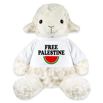 Free palestine - Mouton en peluche Annika MiniFeet® - blanc - Devant