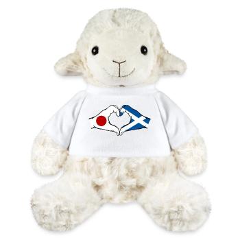 Japon Ecosse mains forme de coeur - Mouton en peluche Annika MiniFeet® - blanc - Devant
